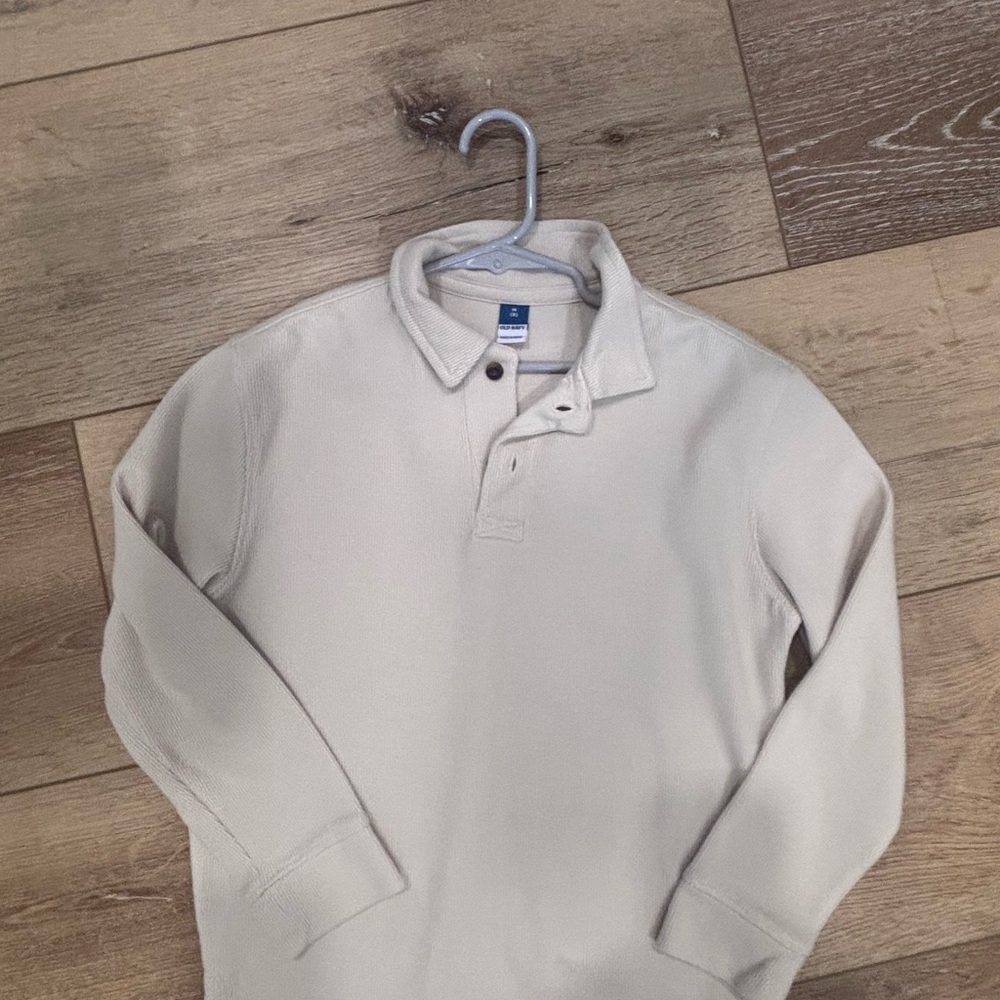 Old Navy Men's Off-White Polo Shirt